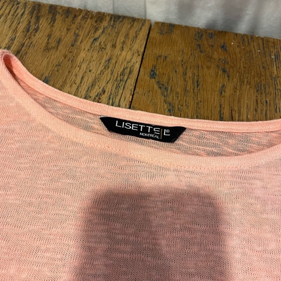 🩷 LISETTE L Montréal Coral Tie-Sleeve Top – L/XL (No Tag, Refer to Measurements) - Picture 2 of 10